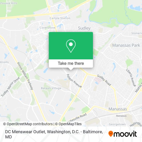 DC Menswear Outlet map