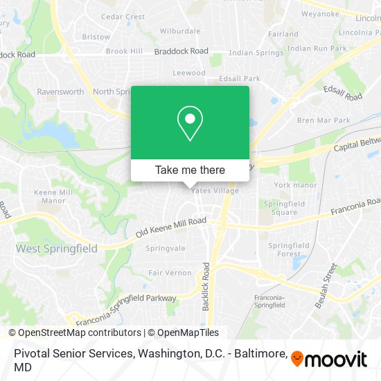 Pivotal Senior Services map
