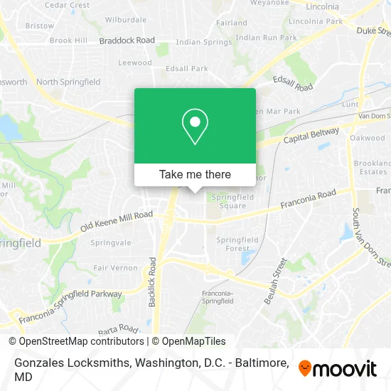 Gonzales Locksmiths map