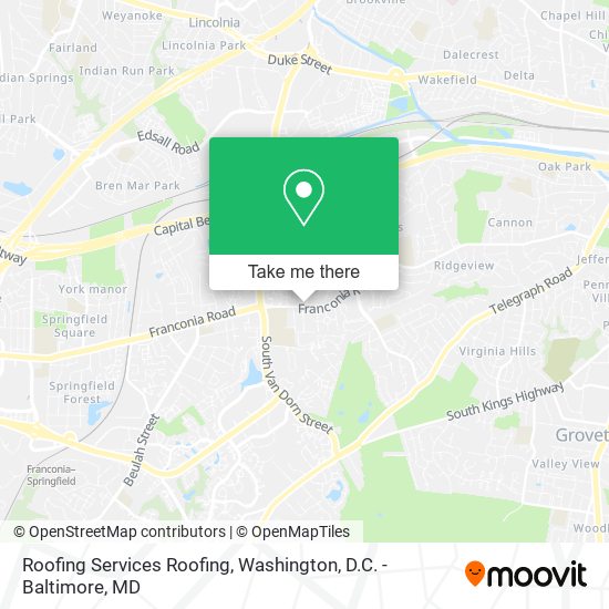 Roofing Services Roofing map