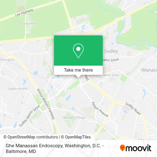 Ghe Manassas Endoscopy map
