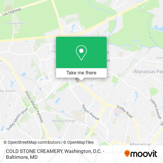 COLD STONE CREAMERY map