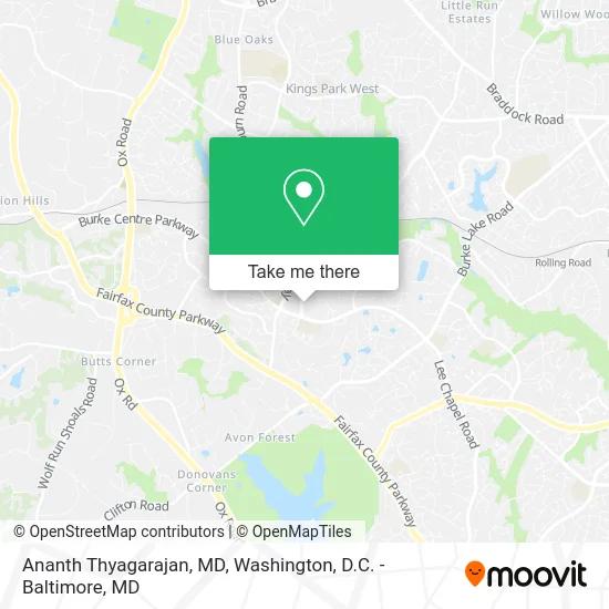 Ananth Thyagarajan, MD map