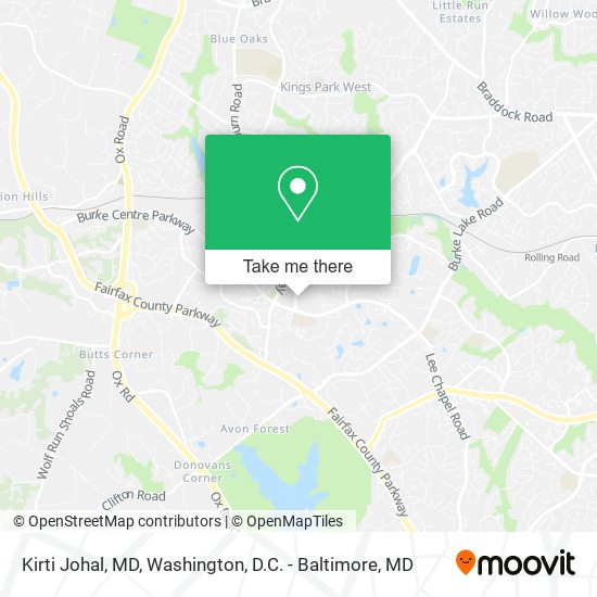 Mapa de Kirti Johal, MD