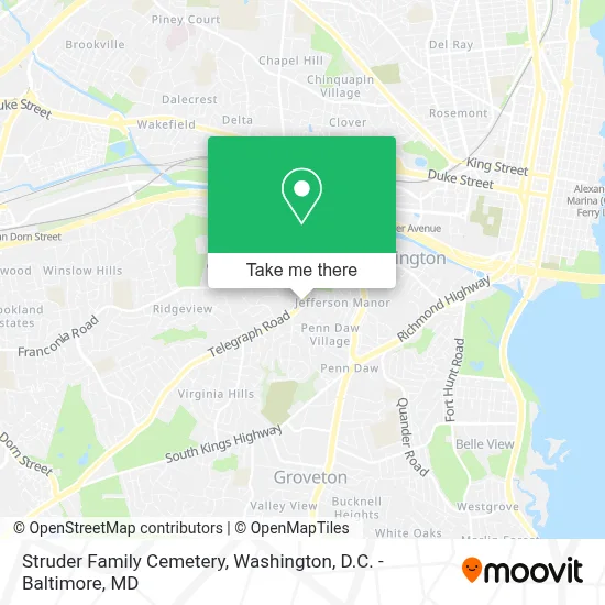 Struder Family Cemetery map