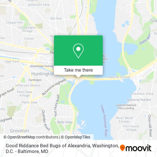 Good Riddance Bed Bugs of Alexandria map