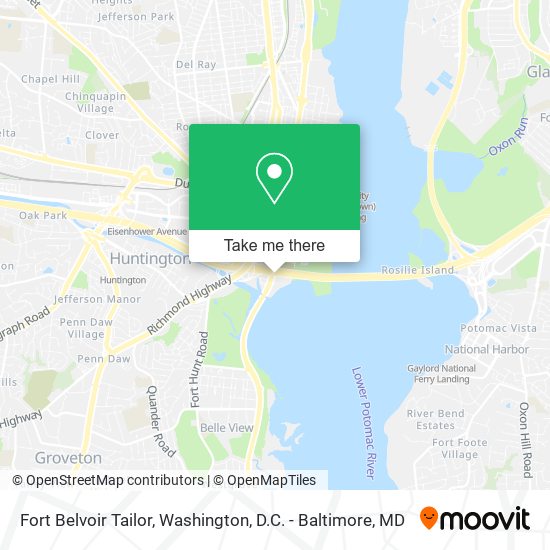 Mapa de Fort Belvoir Tailor