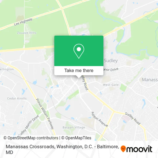 Manassas Crossroads map