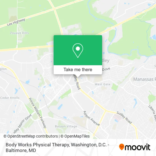 Mapa de Body Works Physical Therapy