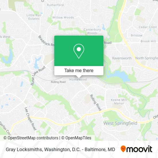 Gray Locksmiths map
