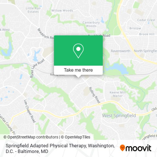 Springfield Adapted Physical Therapy map