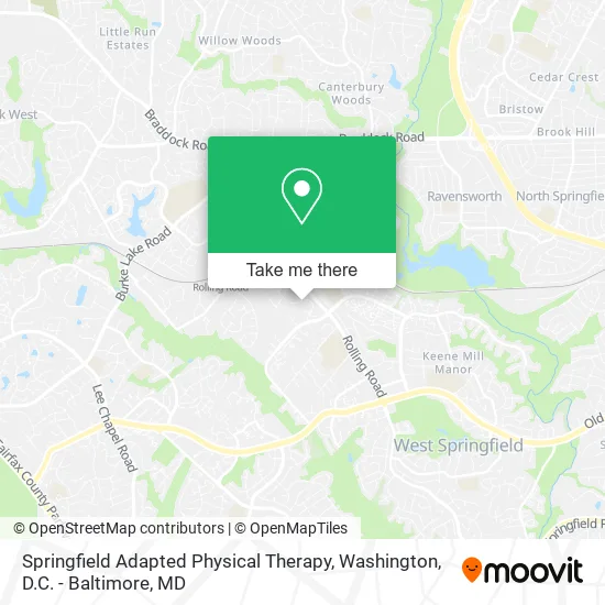 Mapa de Springfield Adapted Physical Therapy