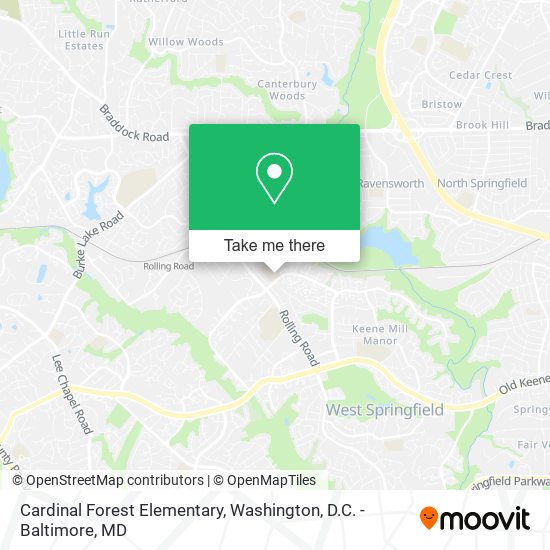 Cardinal Forest Elementary map