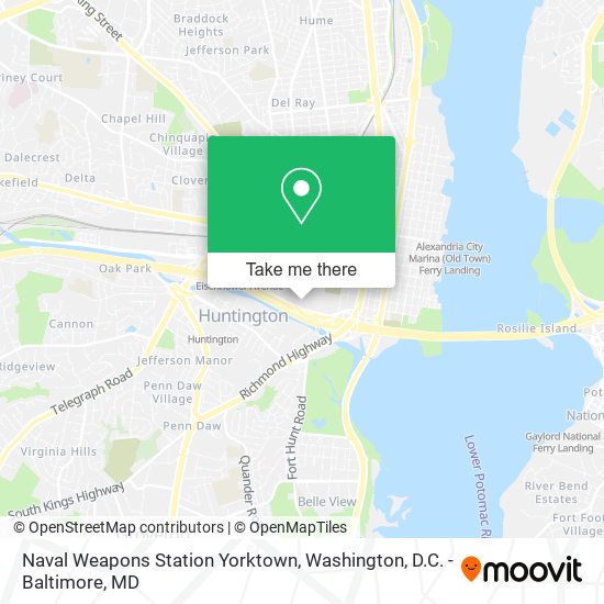 Naval Weapons Station Yorktown map