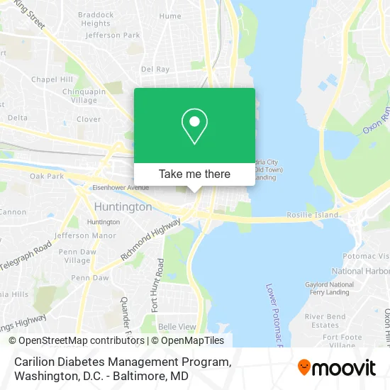 Carilion Diabetes Management Program map