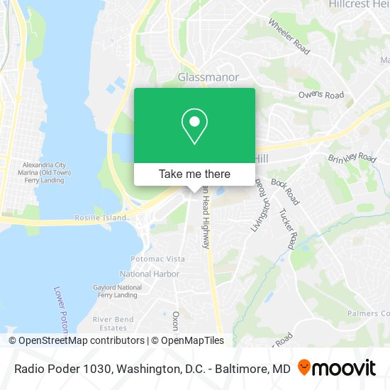 Mapa de Radio Poder 1030