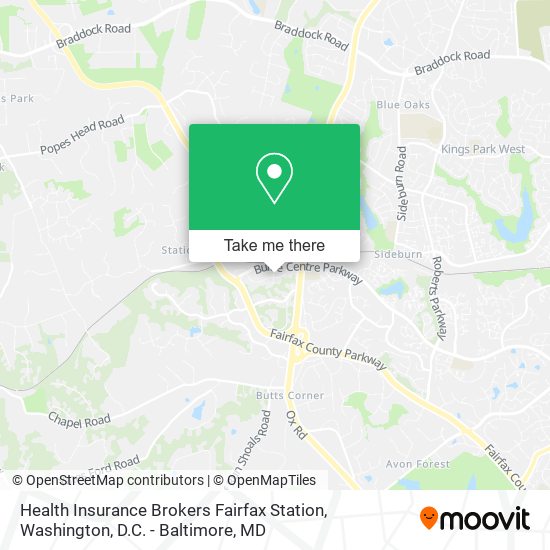 Health Insurance Brokers Fairfax Station map