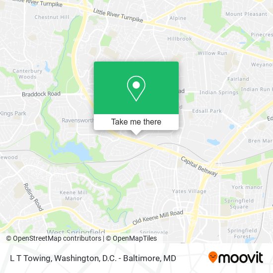 L T Towing map