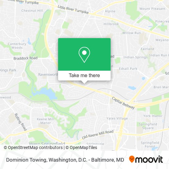 Dominion Towing map