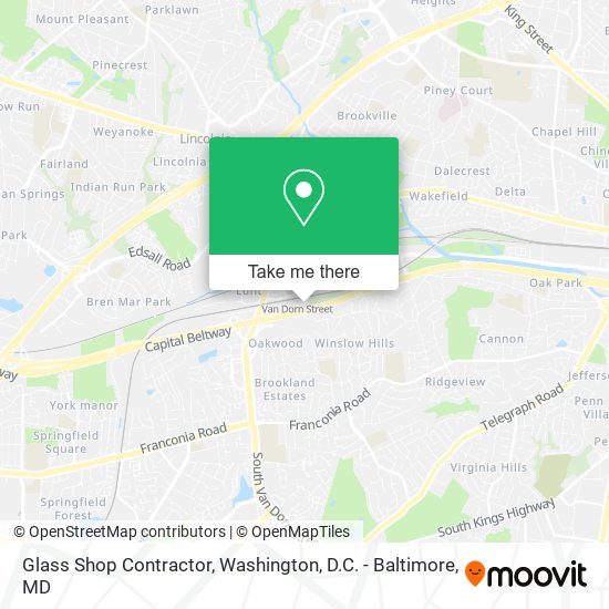 Glass Shop Contractor map