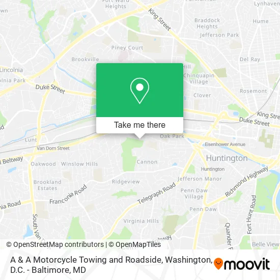 Mapa de A & A Motorcycle Towing and Roadside
