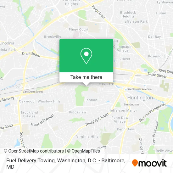 Fuel Delivery Towing map