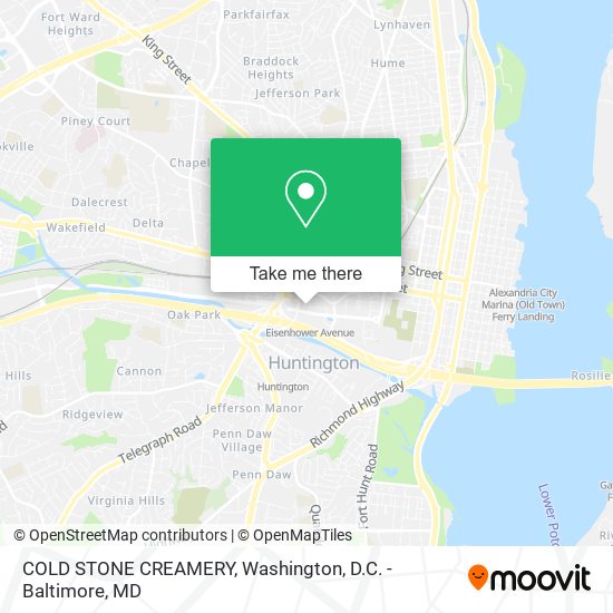 COLD STONE CREAMERY map