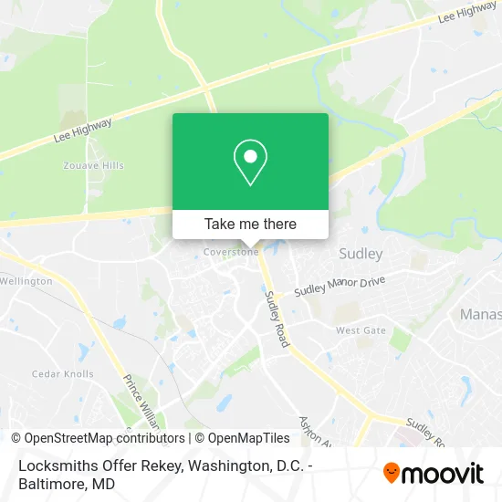 Locksmiths Offer Rekey map