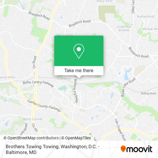 Brothers Towing Towing map