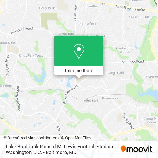Lake Braddock Richard M. Lewis Football Stadium map