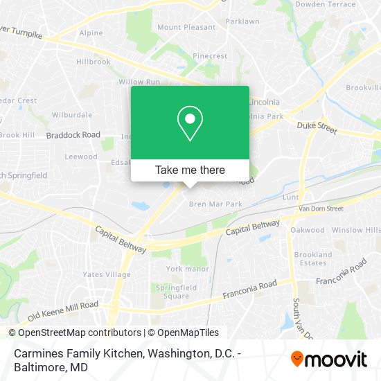 Carmines Family Kitchen map