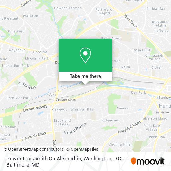 Mapa de Power Locksmith Co Alexandria