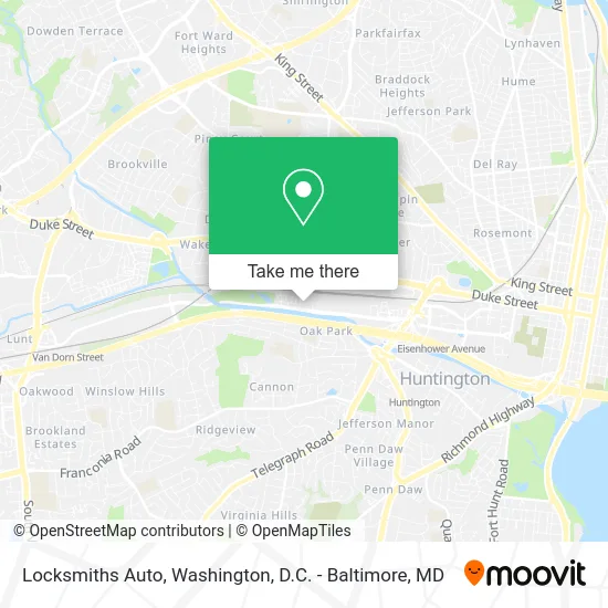 Locksmiths Auto map