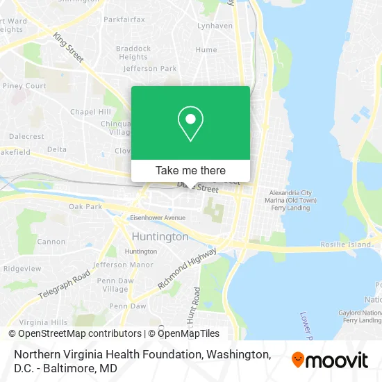 Northern Virginia Health Foundation map