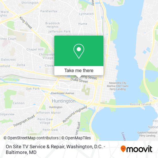 On Site TV Service & Repair map
