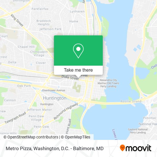 Metro Pizza map