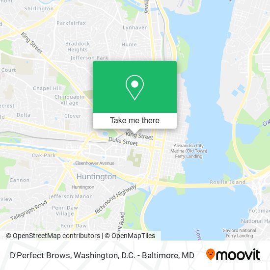 D'Perfect Brows map