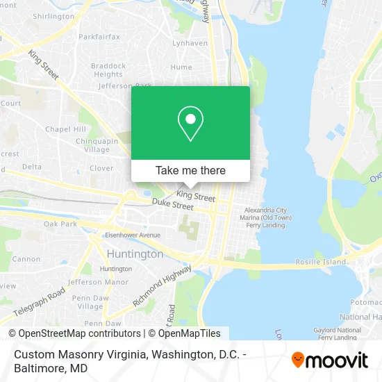 Custom Masonry Virginia map