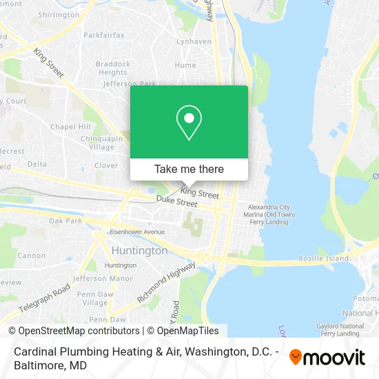 Cardinal Plumbing Heating & Air map