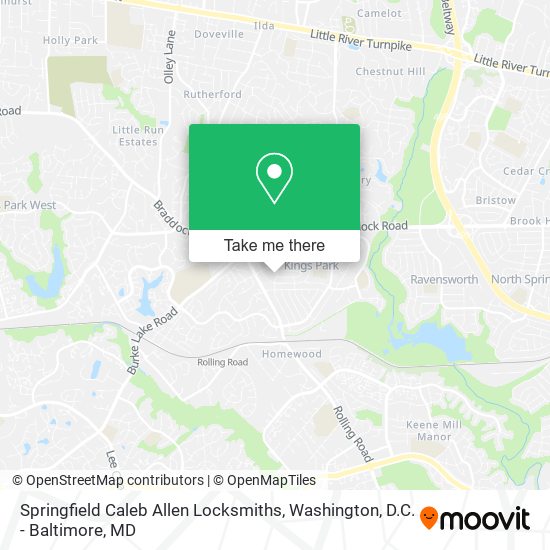 Springfield Caleb Allen Locksmiths map