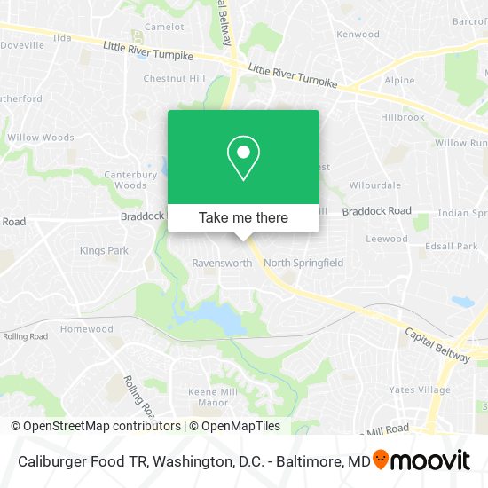 Mapa de Caliburger Food TR