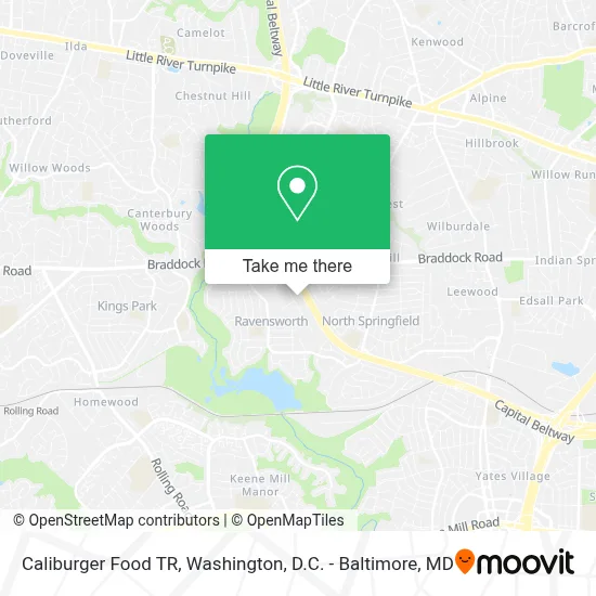 Caliburger Food TR map