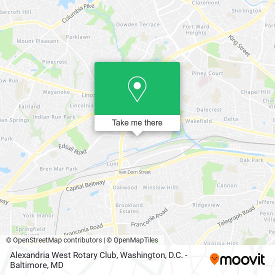 Alexandria West Rotary Club map
