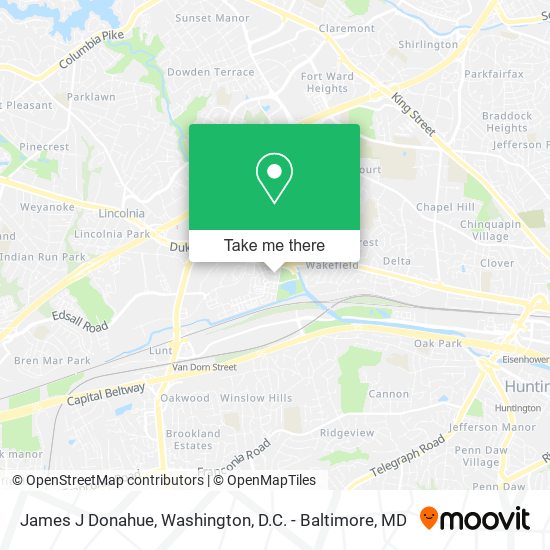 Mapa de James J Donahue