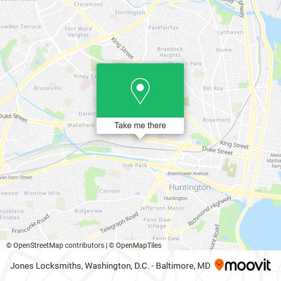Jones Locksmiths map