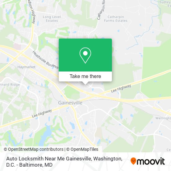 Auto Locksmith Near Me Gainesville map