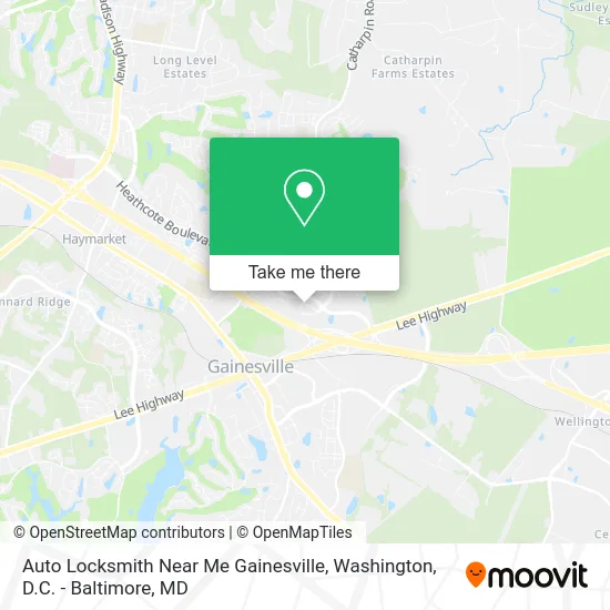 Auto Locksmith Near Me Gainesville map