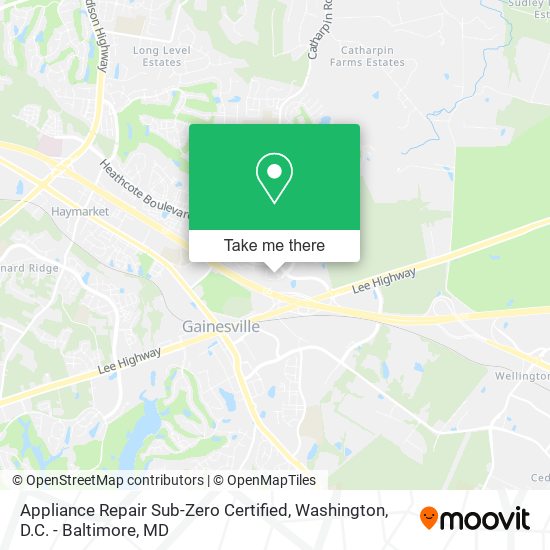 Mapa de Appliance Repair Sub-Zero Certified