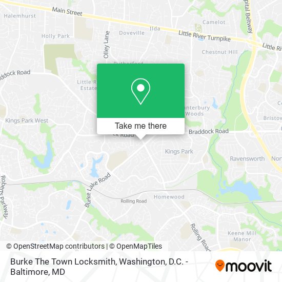 Mapa de Burke The Town Locksmith