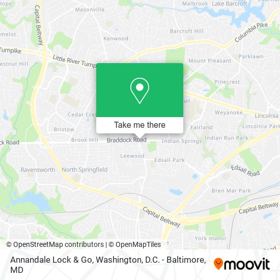 Annandale Lock & Go map